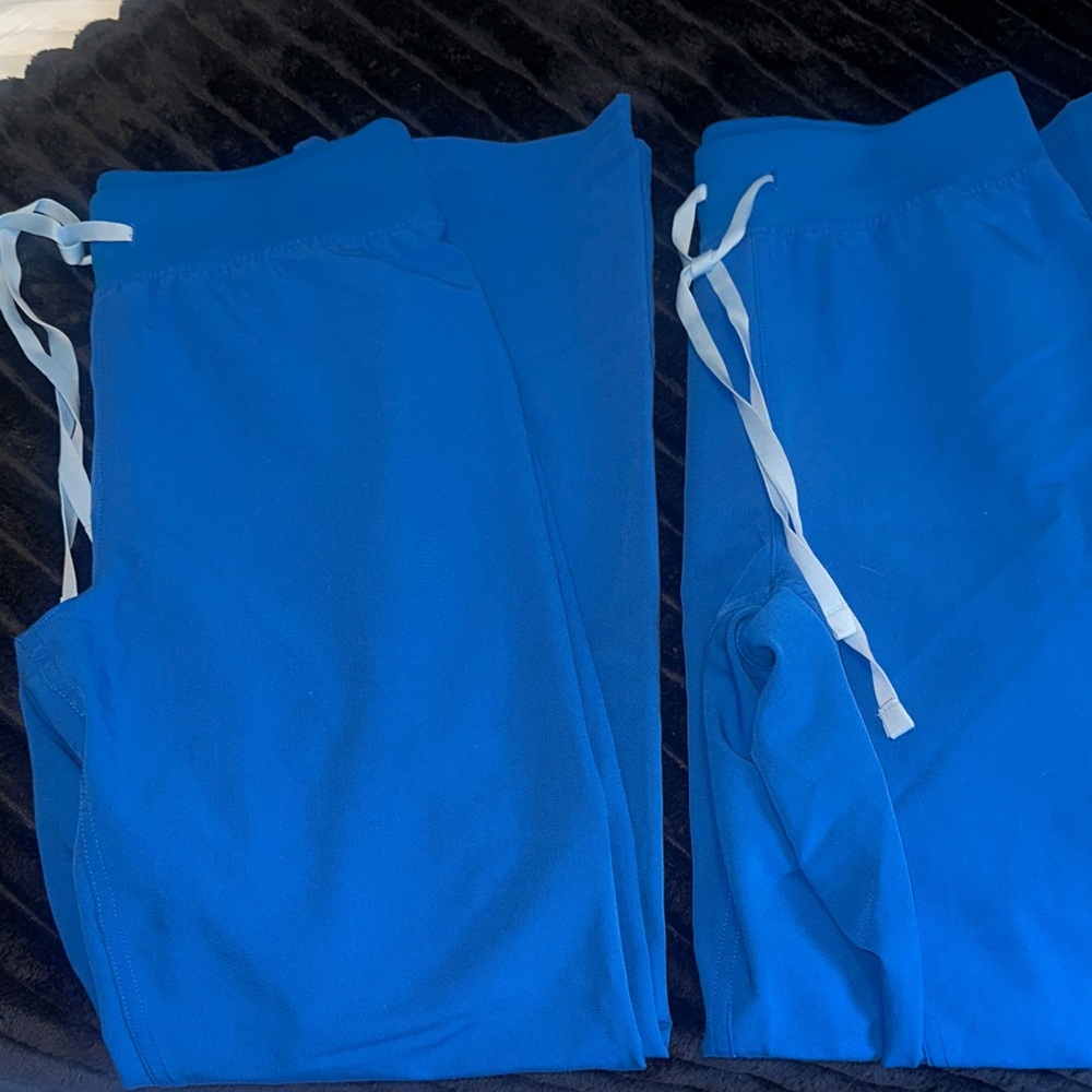 2x FIGS Royal Blue Livingston Scrub Pants